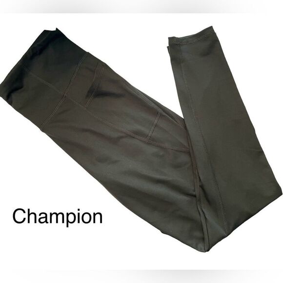 PERFORMANCE LEGGINGS OLIVE GREEN BY CHAMPION, large - Picture 1 of 6